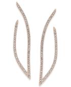 Danori Rose Gold-tone Pave Drop Earrings