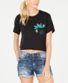 Hurley Juniors' Cotton Graphic-print Crop Top