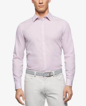 Calvin Klein Men's Mini-check Long-sleeve Shirt