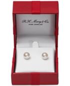 Belle De Mer Cultured Freshwater Pearl Stud Earrings (7mm) In 14k Gold