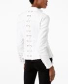 Inc International Concepts Lace-up-back Denim Jacket, Created For Macy's