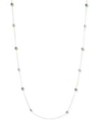 Anne Klein Gold-tone Multi-bead And Crystal Long Length Necklace