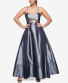 Fame And Partners Empire-waist Maxi Dress With Front Cutout