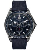 Emporio Armani Men's Swiss Chronograph Sport Blue Canvas Strap Watch 44mm Ars9104