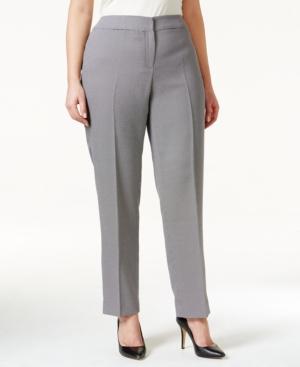 Kasper Plus Size Printed Jacquard Pants