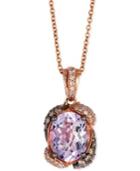 Le Vian Pink Amethyst (2-1/5 Ct. T.w.) And Diamond (3/8 Ct. T.w.) Pendant Necklace In 14k Rose Gold