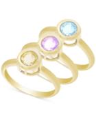 Victoria Townsend Multi-stone 3-piece Ring Set In 18k Gold Over Sterling Silver (2-3/4 Ct. T.w.)
