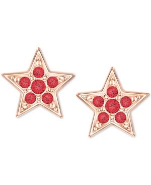 Swarovski Rose Gold-tone Crystal Star Stud Earrings, Created For Macy's