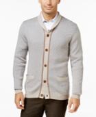 Tasso Elba Men's Big And Tall Shawl-collar Texture Cardigan, Only At Macy's