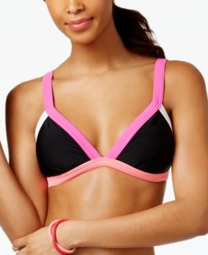 Hula Honey Colorblocked Triangle Bikini Top Women's Swimsuit