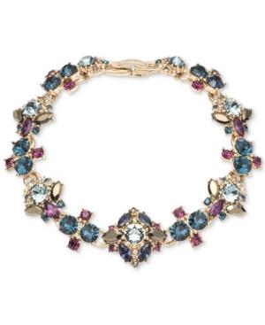 Marchesa Gold-tone Stone & Crystal Cluster Link Bracelet