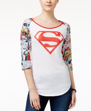 Bioworld Juniors' Warner Brothers Superman Graphic Raglan