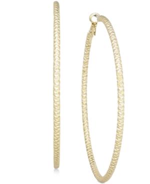 Inc International Concepts Large Textured Hoop Earrings, Created For Macy's
