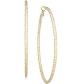 Inc International Concepts Large Textured Hoop Earrings, Created For Macy's