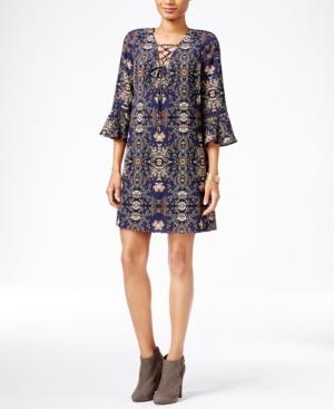 Jessica Simpson Printed Peasant Dress