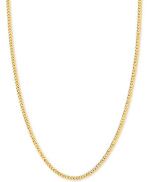 18 Franco Chain Necklace In 14k Gold