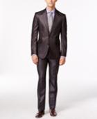Kenneth Cole Reaction Brown Stripe Slim-fit Suit
