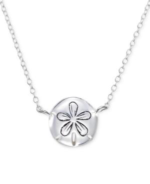 Unwritten Sand Dollar 18 Pendant Necklace In Sterling Silver