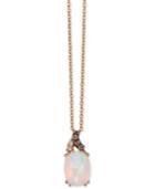 Le Vian Neopolitan Opal (5/8 Ct. T.w.) & Diamond Accent 18 Pendant Necklace In 14k Rose Gold