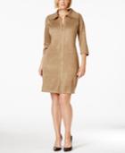Calvin Klein Plus Size Zip-front Metallic Sweater Dress