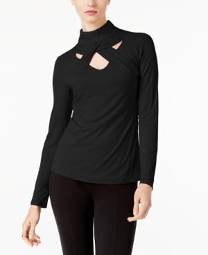 I.n.c. Mock-neck Cutout Top, Created For Macy's