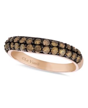 Le Vian Chocolate Diamonds Wedding Band (9/10 Ct. T.w.) In 14k Rose Gold