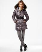 1 Madison Expedition Faux-fur-trim Belted Puffer Coat