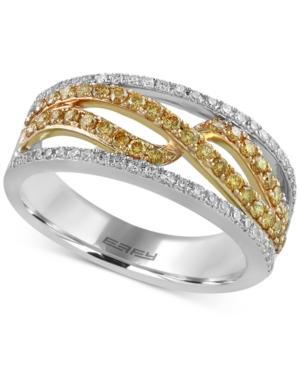 Effy Diamond Two-tone Ring (5/8 Ct. T.w.) In 14k Gold & White Gold