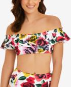 Vera Bradley Yes Way Rose Layla Off-the-shoulder Bikini Top Women's Swimsuit