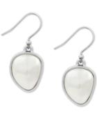 Lucky Brand Silver-tone Imitation Peal Drop Earrings