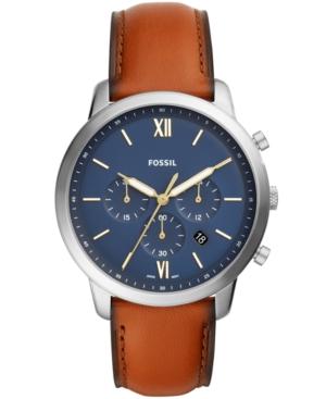 Fossil Men's Neutra Chronograph Brown Leather Strap Watch 44mm