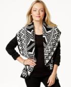 Charter Club Long-sleeve Printed Cardigan, Only At Macy's