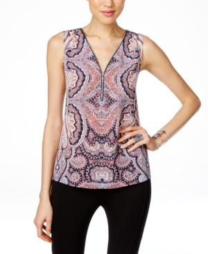 Inc International Concepts Printed Zip-front Shell, Only At Macy's
