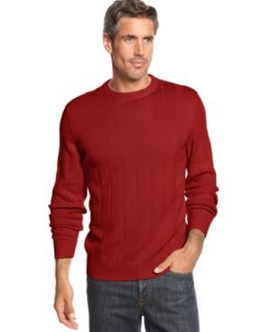 John Ashford Big And Tall Ribbed Crew-neck Sweater