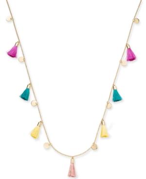 I.n.c. Gold-tone Tassel & Disc Statement Necklace, 40 + 3 Extender, Created For Macy's