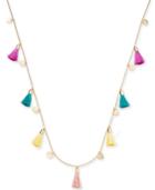 I.n.c. Gold-tone Tassel & Disc Statement Necklace, 40 + 3 Extender, Created For Macy's
