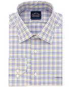 Eagle Men's Classic/regular Fit Yellow Check Dress Shirt