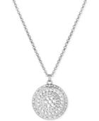 Lucky Brand Silver-tone Openwork Disc Pendant Necklace
