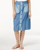 Rachel Rachel Roy Denim Combo Midi Skirt