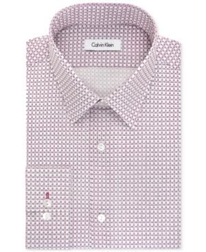 Calvin Klein Men's Slim-fit Infinite Stretch Contemporary Check Dress Shirt