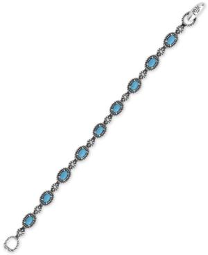 American West Turquoise Tennis Bracelet (5-1/2 Ct. T.w.) In Sterling Silver