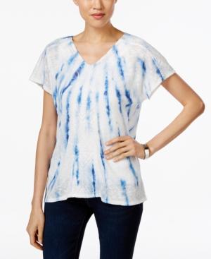 Style & Co. Tie-dyed Knit Top, Only At Macy's