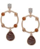 Lonna & Lilly Gold-tone Stone & Circle Drop Earrings