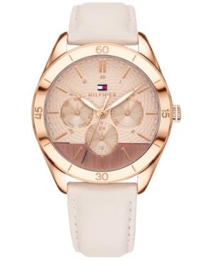 Tommy Hilfiger Women's Gracie Blush Leather Strap Watch 40mm