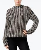 Rachel Rachel Roy Patterned Mock-neck Sweater