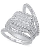 Diamond 3-pc. Bridal Set (2-1/2 Ct. T.w.) In 14k White Gold