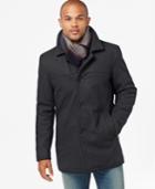 Tommy Hilfiger Melton Peacoat With Scarf