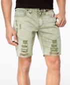 I.n.c. Men's Olive Shredded Shorts, Created For Macy's