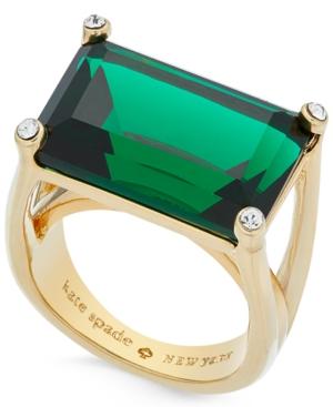 Kate Spade New York Hidden Gems Gold-tone Geometric Crystal Ring