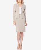 Tahari Asl Piped Skirt Suit